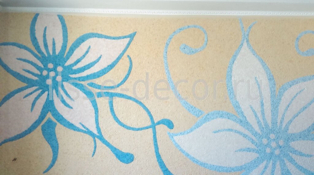 Stencils for walls for liquid wallpaper