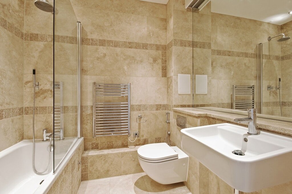 Travertine in the bathroom