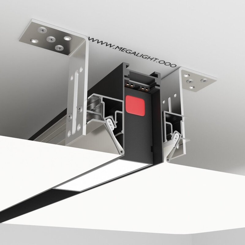 Track profile for stretch ceilings