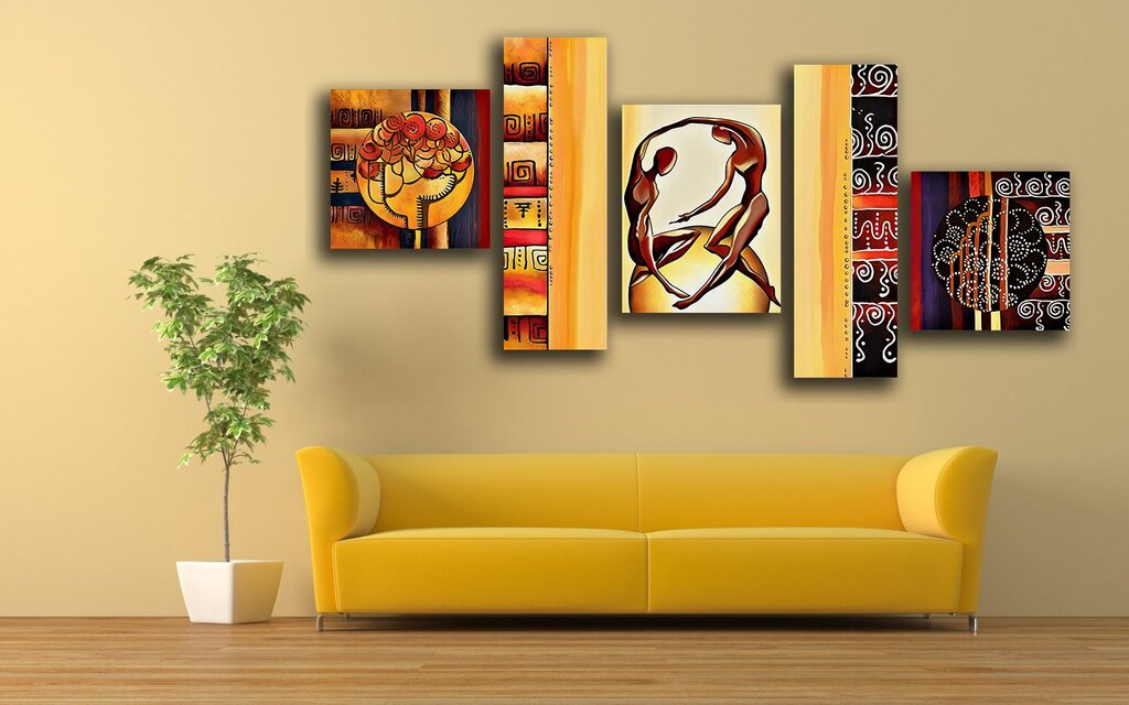 Triptych on the wall