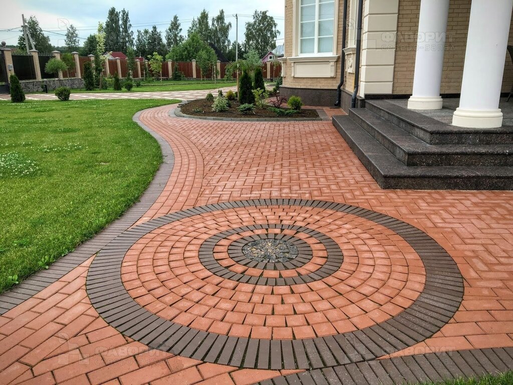 Paving stones around the house