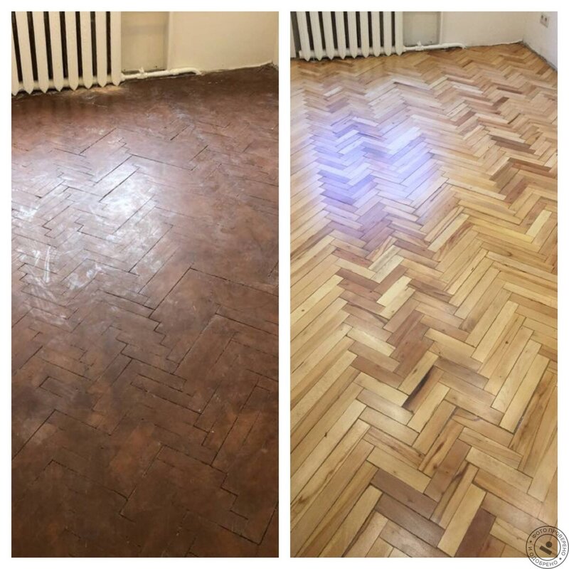 Sanding old parquet