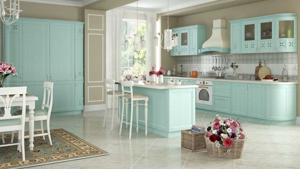 The color of mint in the interior