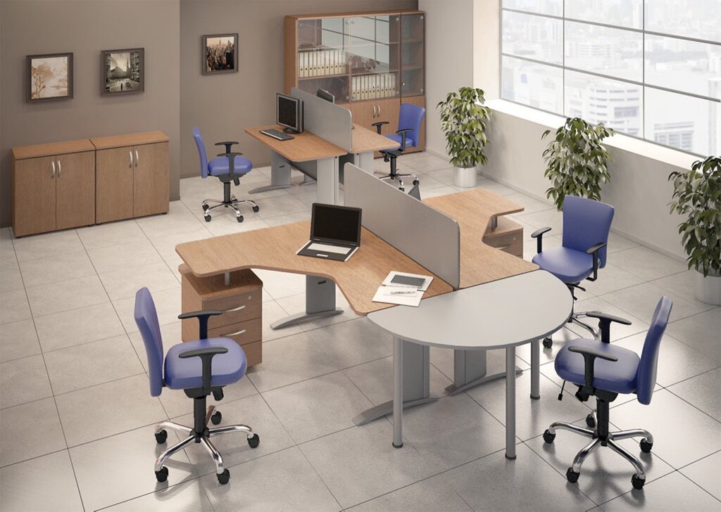 The color of office furniture