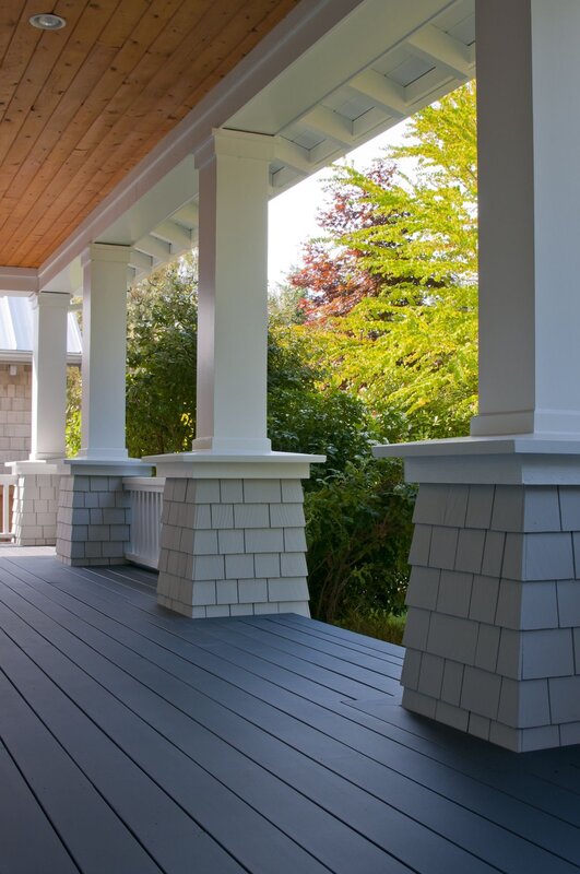 The color of the floor on the veranda