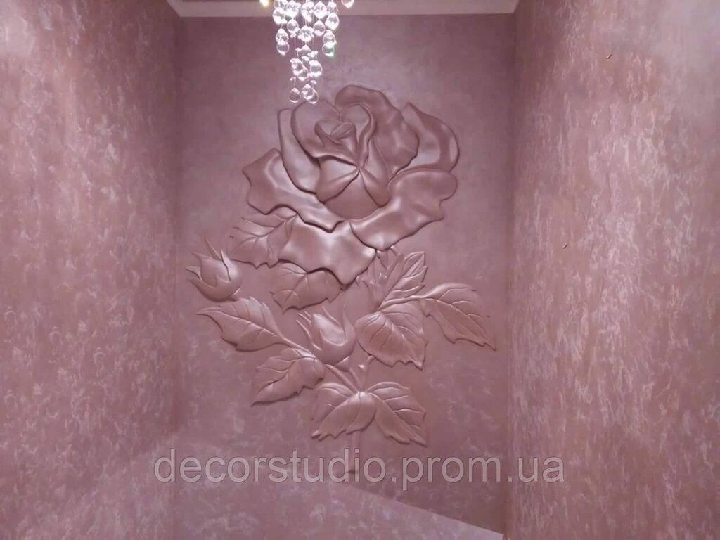 Flowers made of decorative plaster