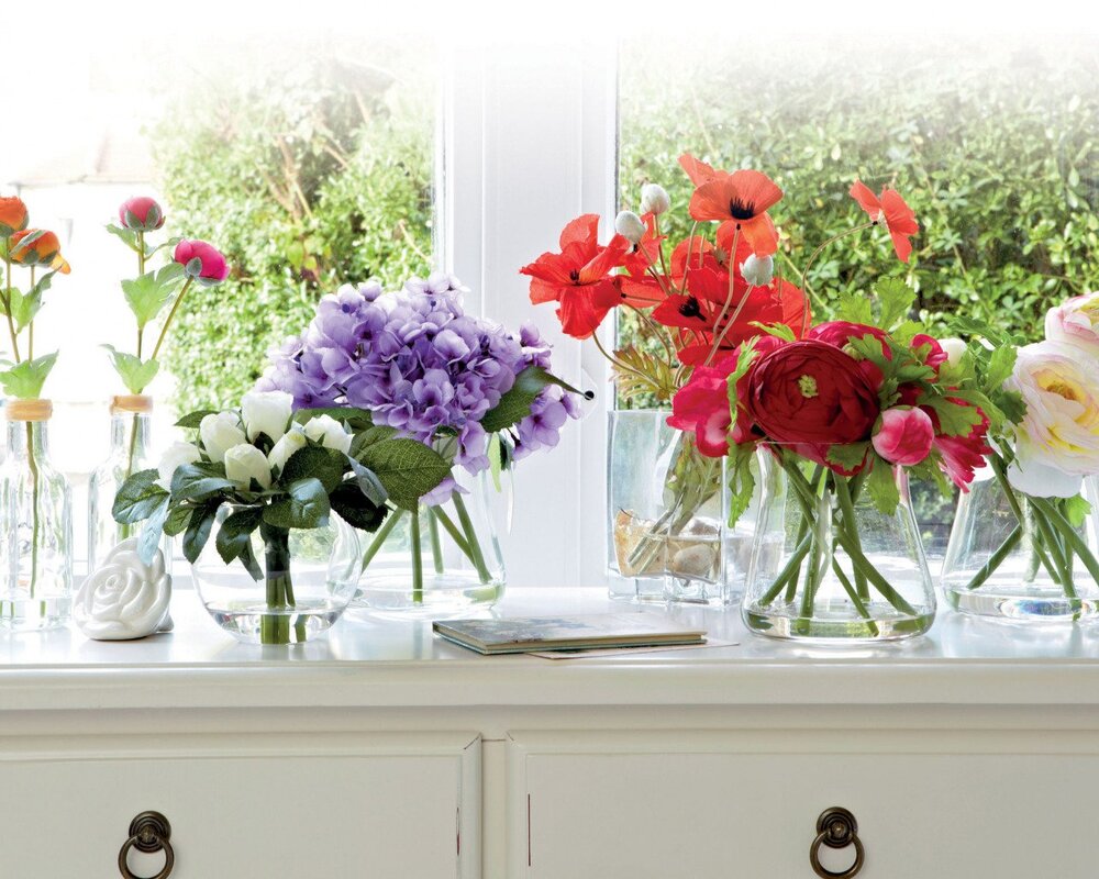 Flowers on the window