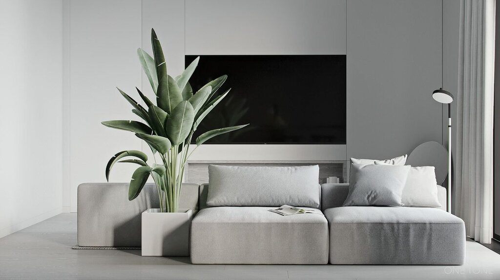 Flowers in a minimalist interior