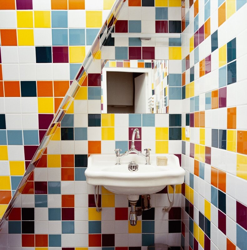 Colored tiles for the bathroom