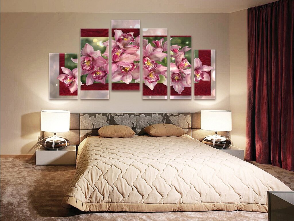 Floral wall panel