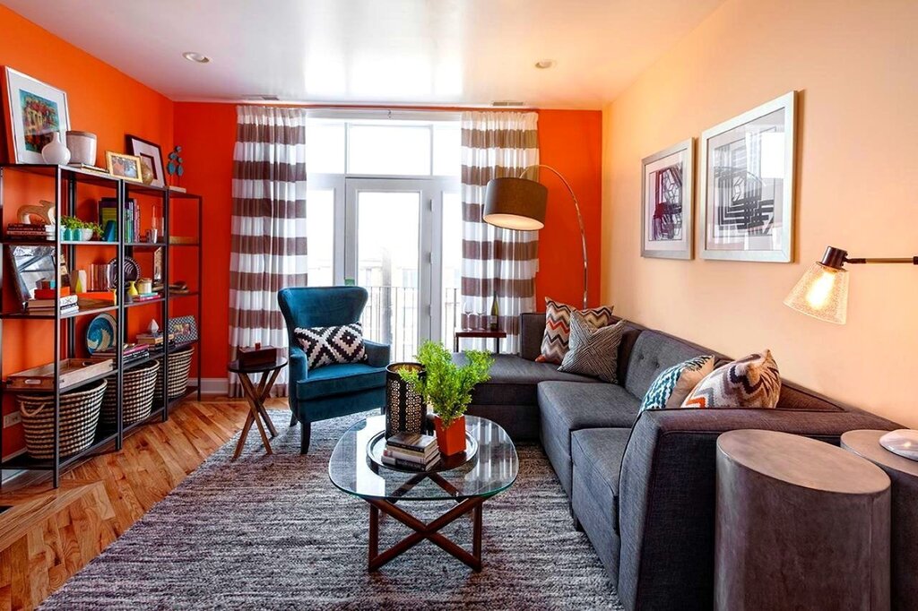 Color schemes in the living room interior