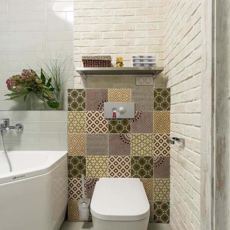 Patchwork toilet