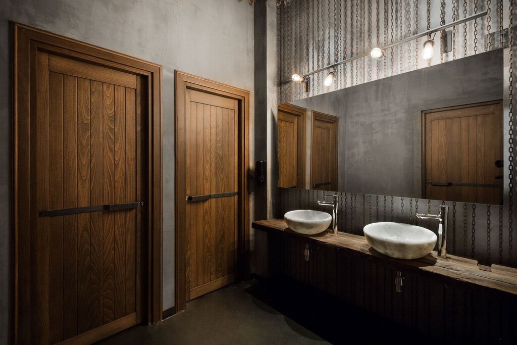 Loft-style bathroom