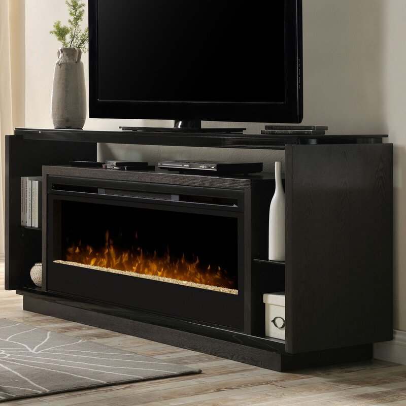 TV stand with fireplace 54 фото