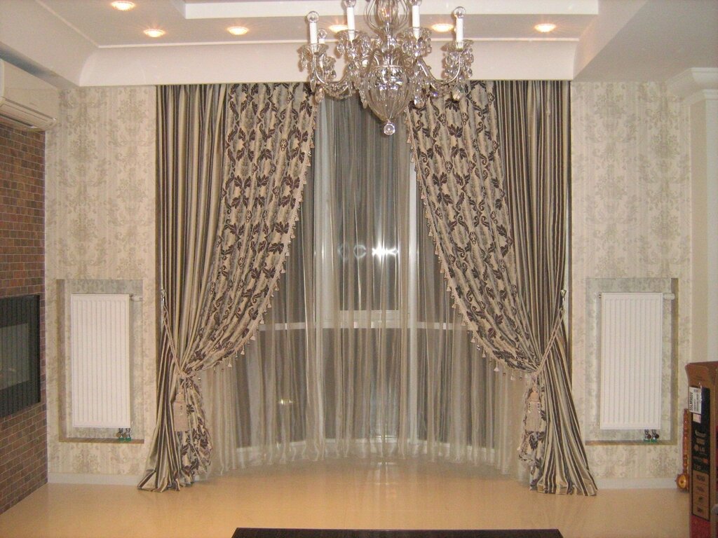 Curtains for the living room in a modern style 42 фото