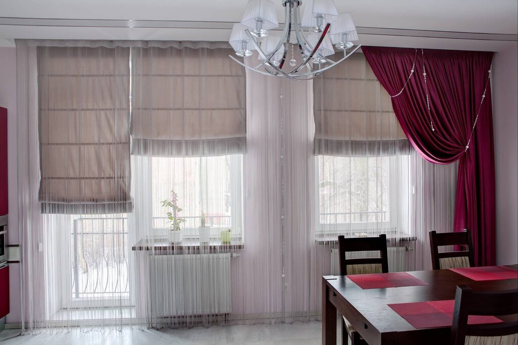 Sheer curtain for the balcony door