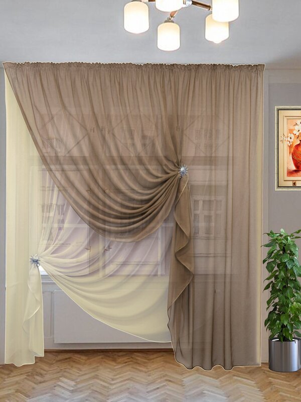 Sheer curtains for windows