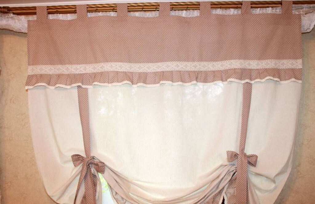 Sheer curtains with ties