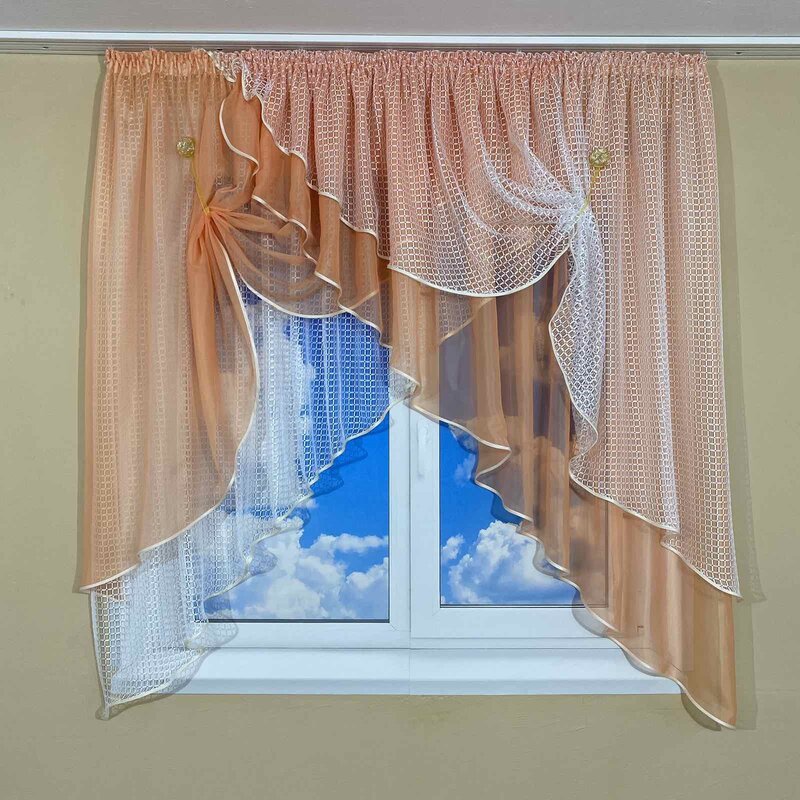 Sheer curtains for the kitchen