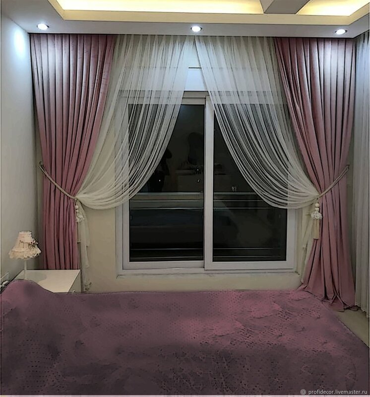 Tulle curtains for the living room