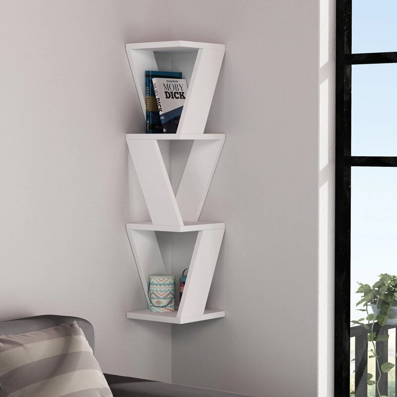 Corner bookshelf