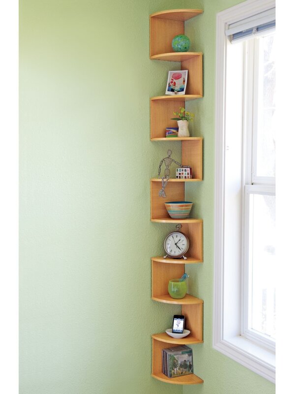 Corner shelf for a children's room