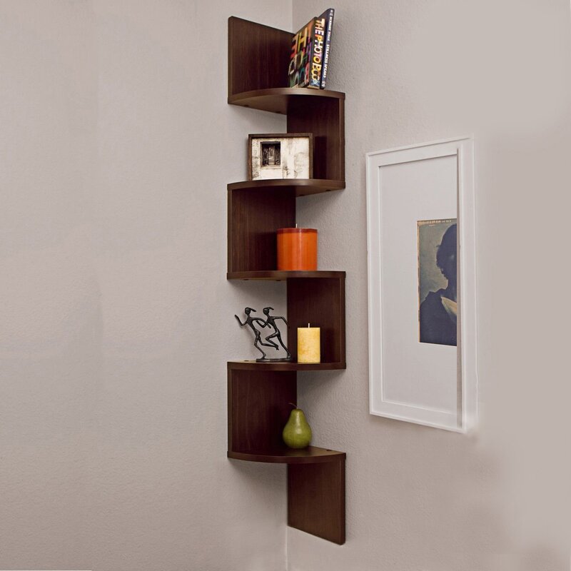 Corner shelf for the hallway