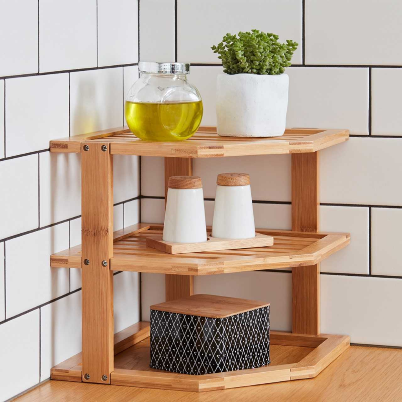 Corner shelf for the kitchen