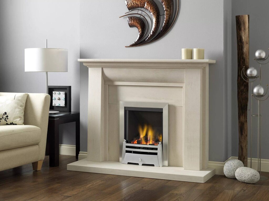 Corner decorative fireplace