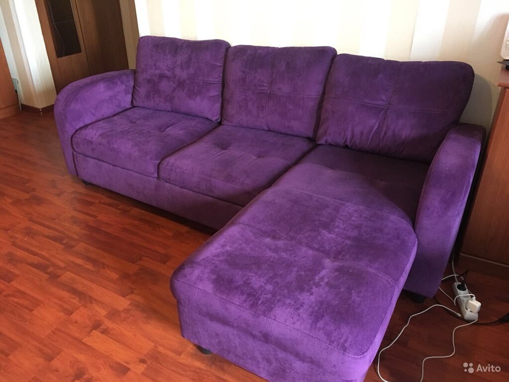 Velvet corner sofa