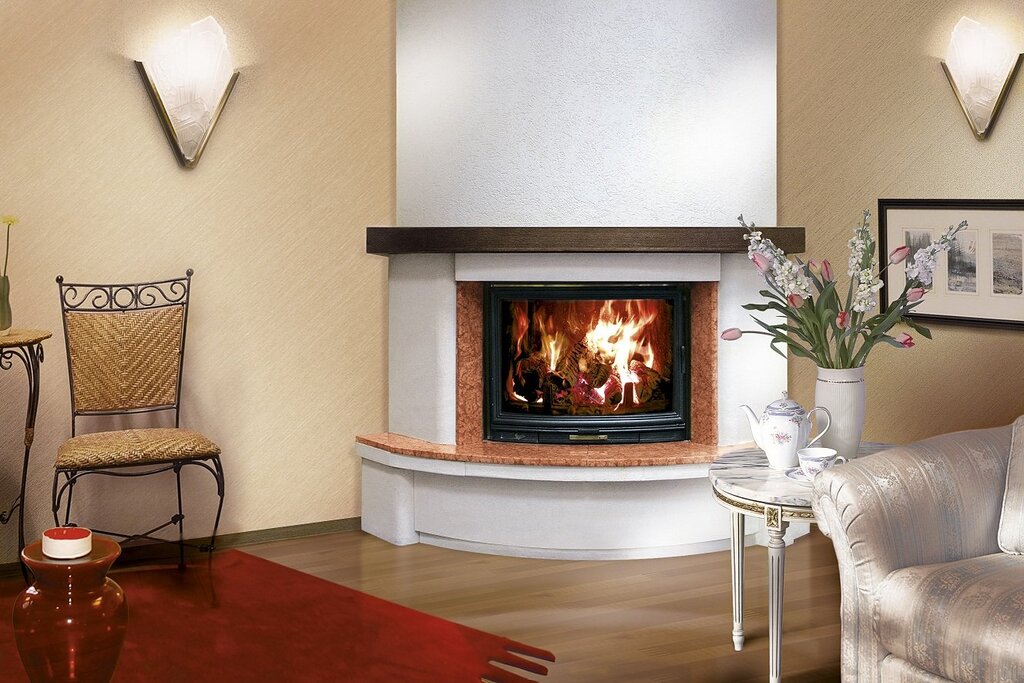 Corner fireplace