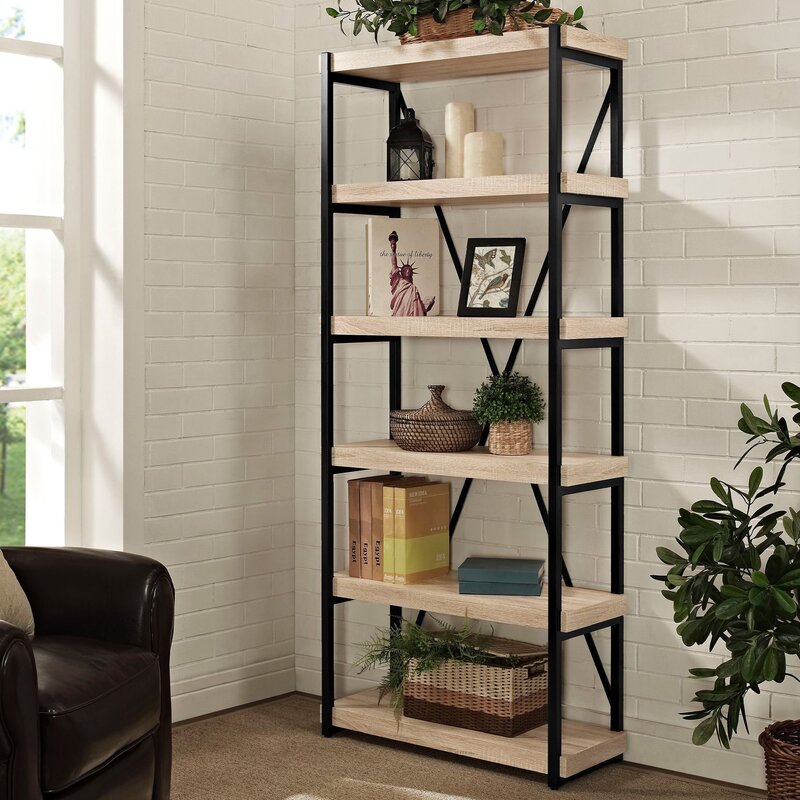 Corner open shelving unit