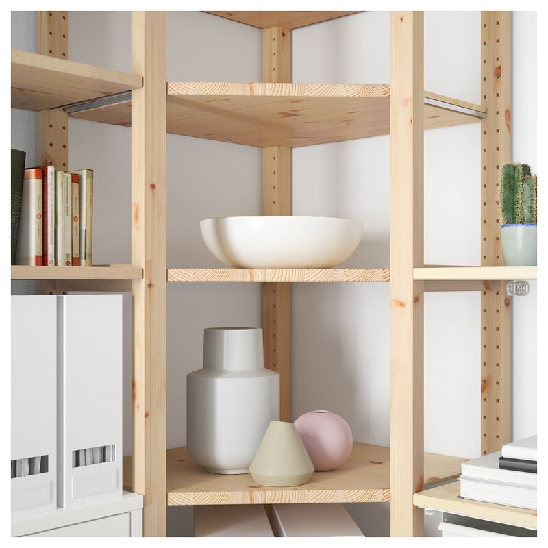 Corner shelf made of wood