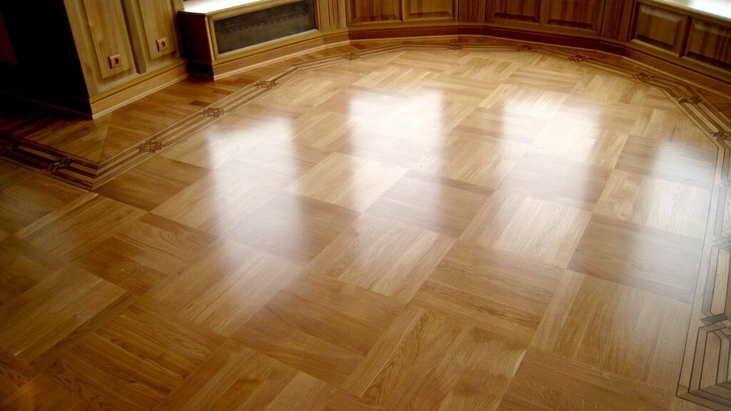 Laying of parquet flooring