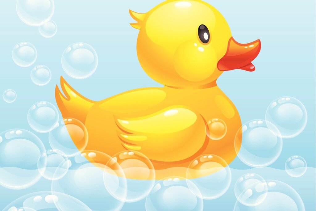 Duck in the bath