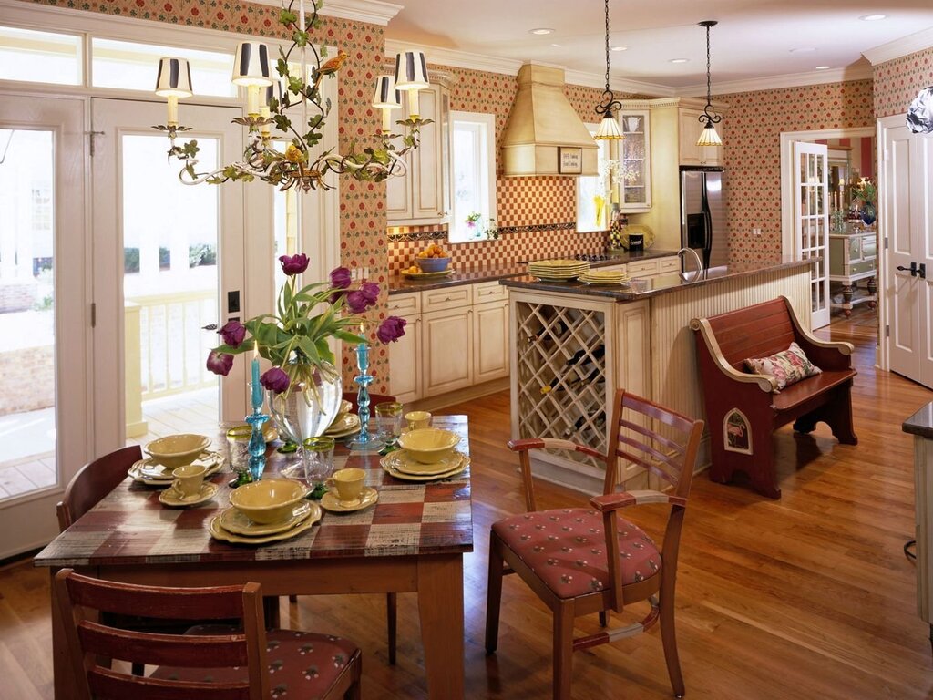 Cozy kitchens in a private house