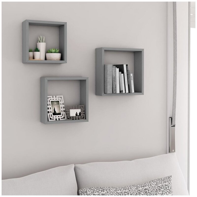 Narrow wall shelves