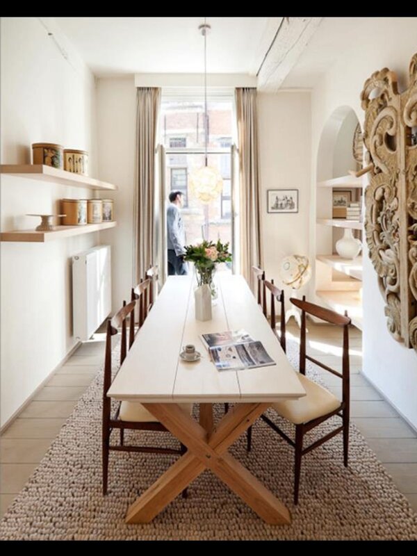 A narrow long table for the kitchen