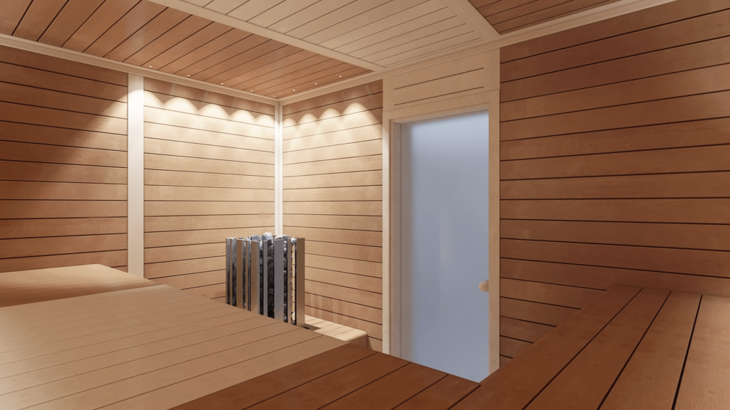 Aspen paneling for the sauna