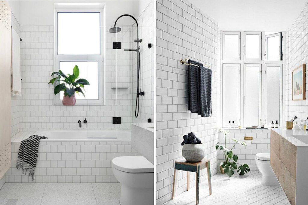 A Scandinavian-style bathroom