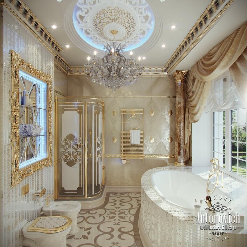 Baroque style bathtub