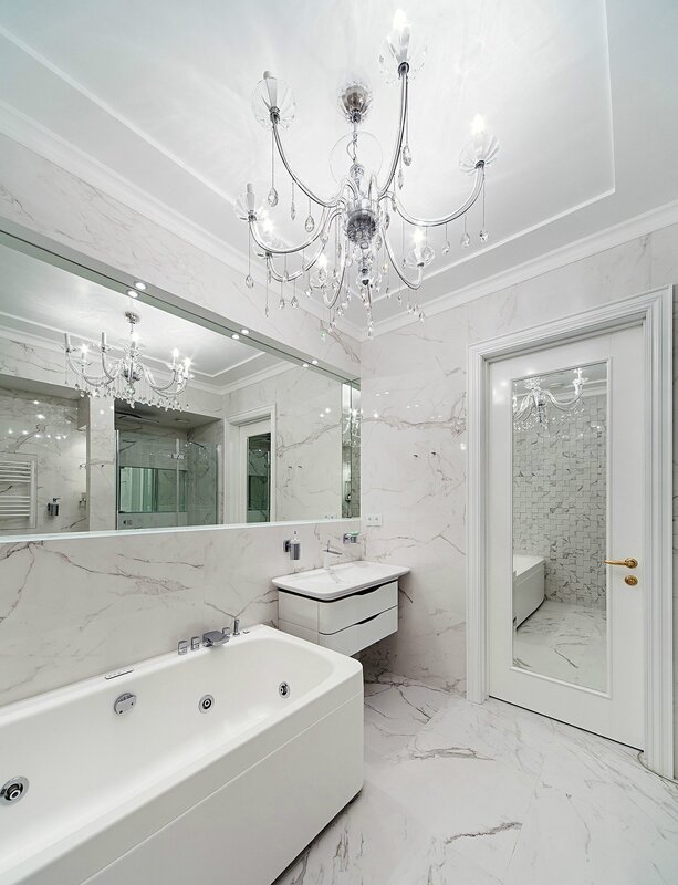 The bathroom in a white style