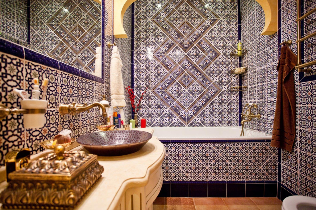 Moroccan-style bathroom