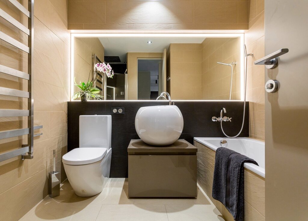 Bathroom combined with toilet