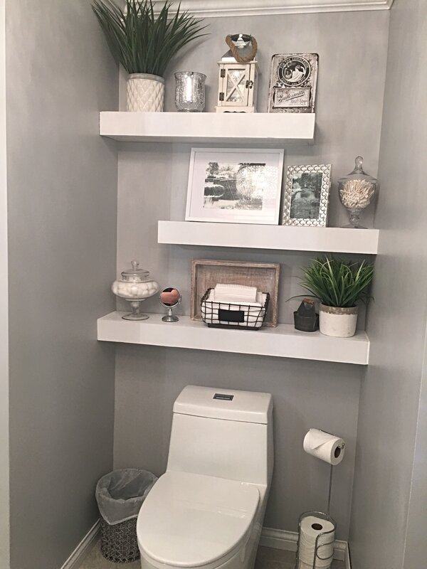 Bathroom with shelves