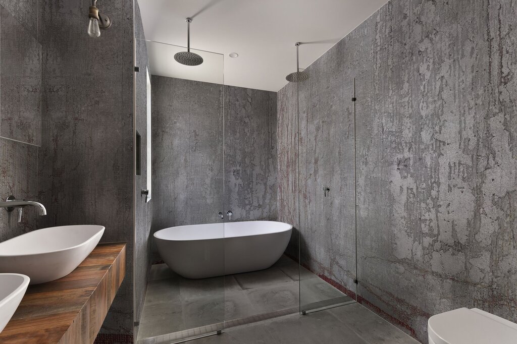 Bathroom in a concrete style