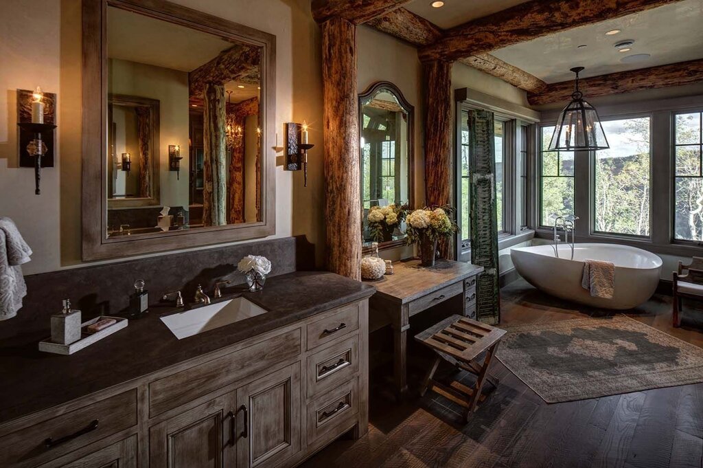 The bathroom in the country house