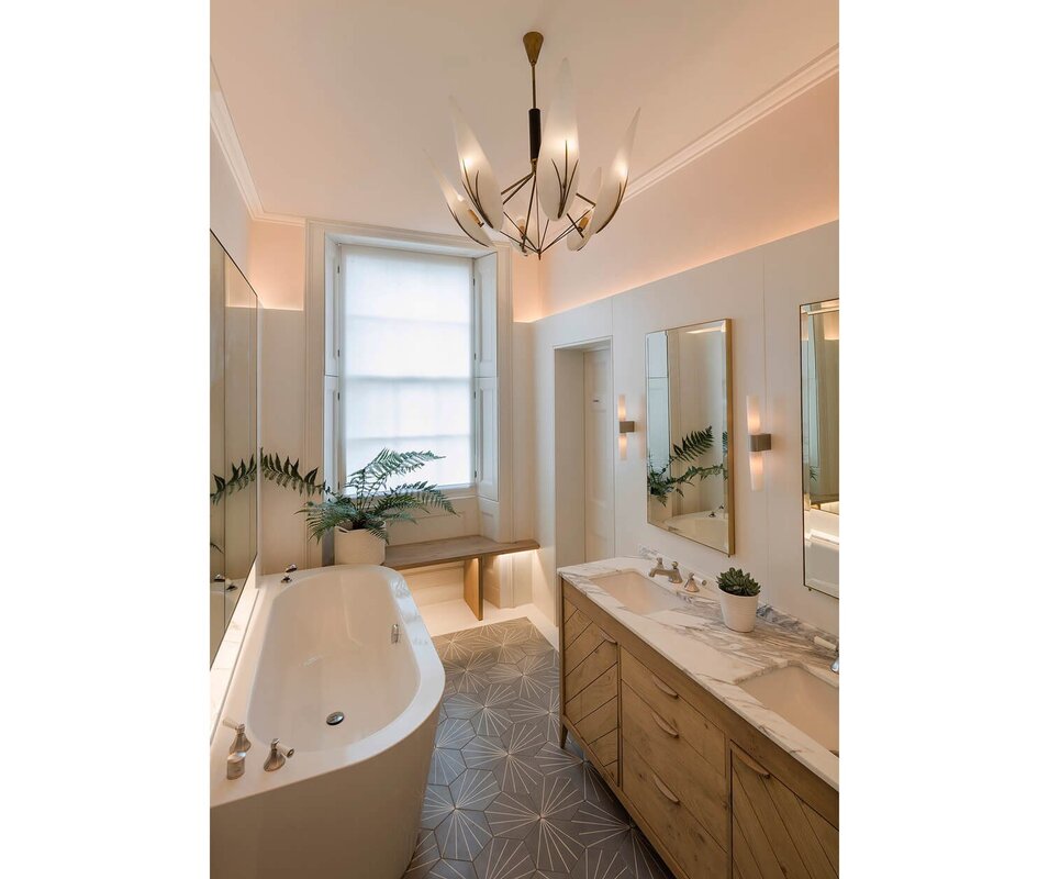 Bathroom in sandy tones