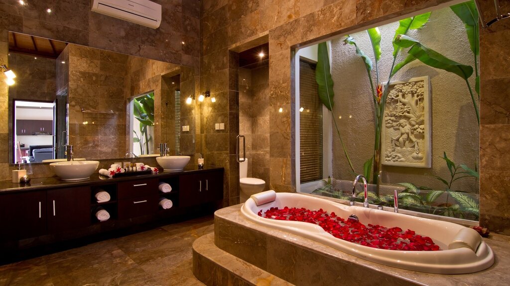 Spa-style bathroom