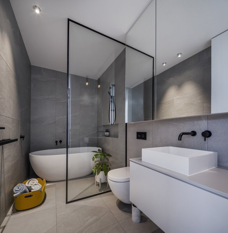 Bathrooms in minimalist style